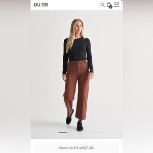 DUER LuxTwill High Rise Trouser - copper